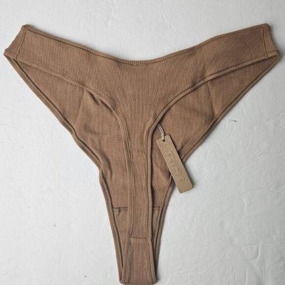 2 PAIR SKIMS COTTON RIBBED PANTY NWT - Picture 4 of 14